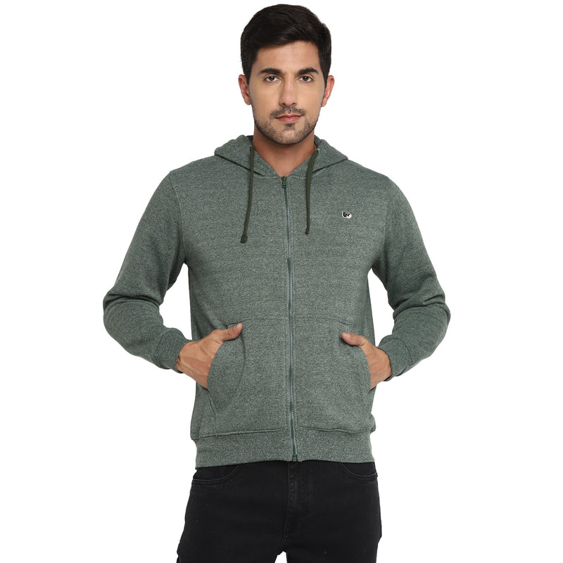 Red Chief Olive Texture Sweatshirt for Men O8310027 124