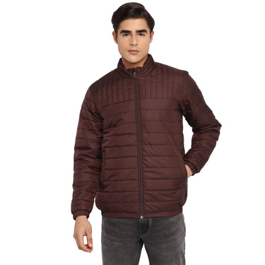 Red Chief Maroon Solid Jacket for Men O8310033 376