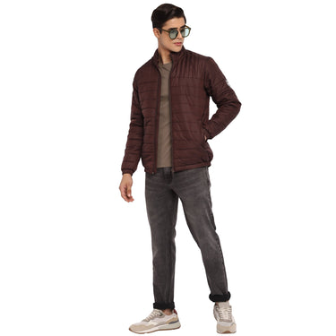Red Chief Maroon Solid Jacket for Men O8310033 376