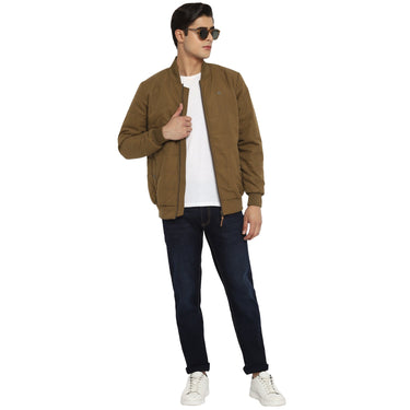 Red Chief Brown Solid Jacket for Men O8310039 430
