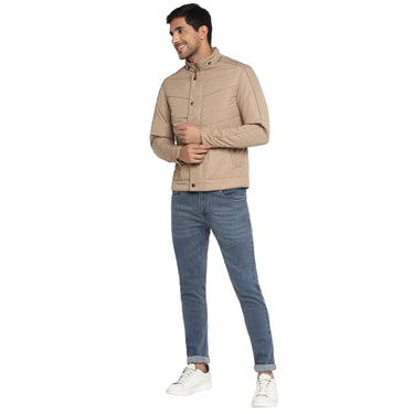 Red Chief Beige Solid Jacket for Men O8310040 026