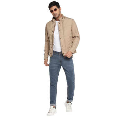 Red Chief Beige Solid Jacket for Men O8310040 026