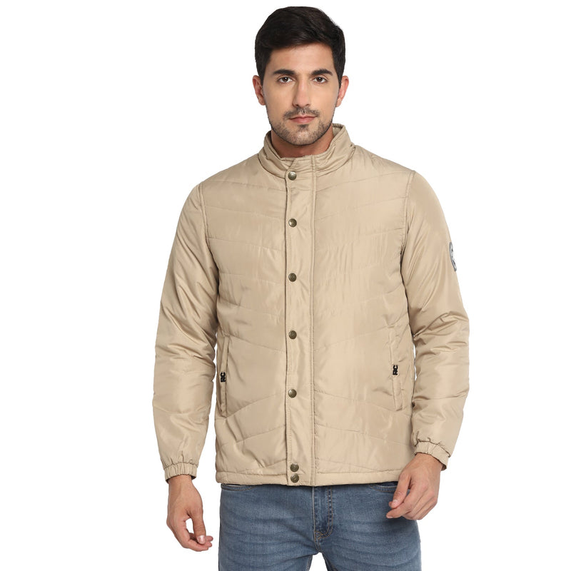 Red Chief Beige Solid Jacket for Men O8310041 026