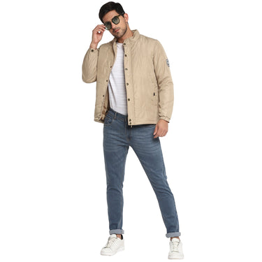 Red Chief Beige Solid Jacket for Men O8310041 026