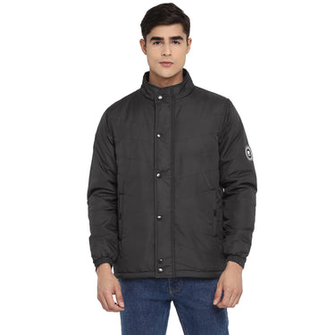 Red Chief Dark Gray Solid Jacket for Men O8310041 F801
