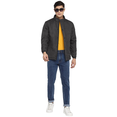 Red Chief Dark Gray Solid Jacket for Men O8310041 F801