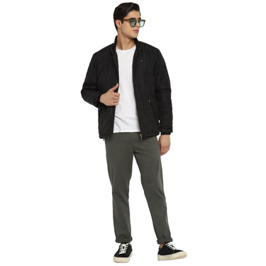 Red Chief Black Printed Jacket for Men O8310043 001