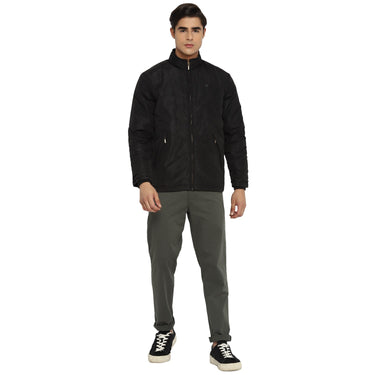 Red Chief Black Printed Jacket for Men O8310043 001