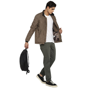 Red Chief Beige Printed Jacket for Men O8310043 026