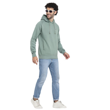 Red Chief Light Green Solid Sweatshirt for Men O8310046 024