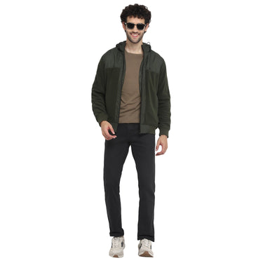 Red Chief Olive Texture Sweatshirt for Men O8310047 124