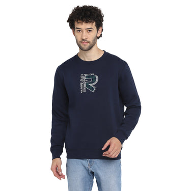 Red Chief Navy Solid Sweatshirt for Men O8310048 156
