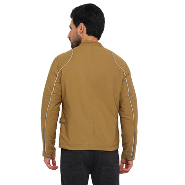 Red Chief Khaki Solid Jacket for Men O8310049 119