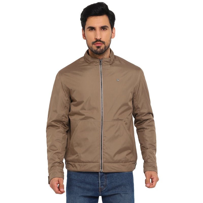Red Chief Khaki Solid Jacket for Men O8310050 119