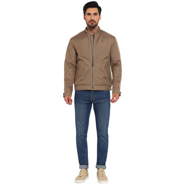 Red Chief Khaki Solid Jacket for Men O8310050 119