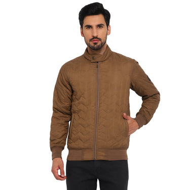 Red Chief Khaki Solid Jacket for Men O8310051 G0051