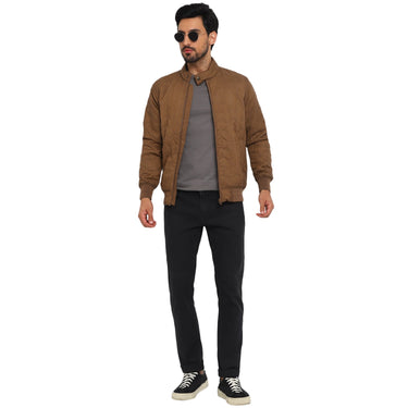 Red Chief Khaki Solid Jacket for Men O8310051 G0051