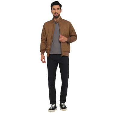Red Chief Khaki Solid Jacket for Men O8310051 G0051