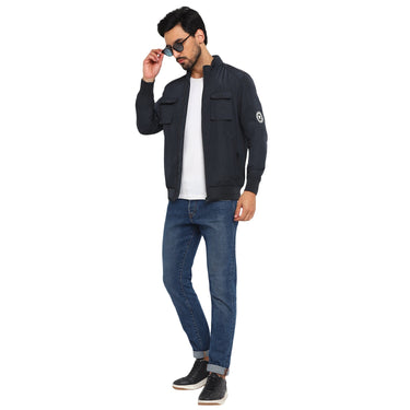 Red Chief Navy Solid Jacket for Men O8310052 G0039