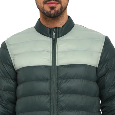 Red Chief Dark Green Solid Jacket for Men O8310053 140