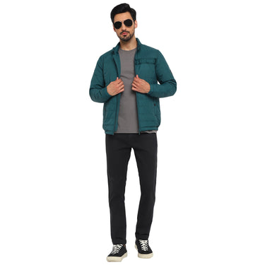 Red Chief Sea Green Solid Jacket for Men O8310054 FG15