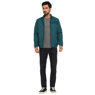 Red Chief Sea Green Solid Jacket for Men O8310054 FG15