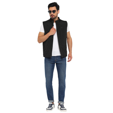 Red Chief Black Solid Jacket for Men O8310055 001