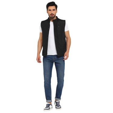 Red Chief Black Solid Jacket for Men O8310055 001