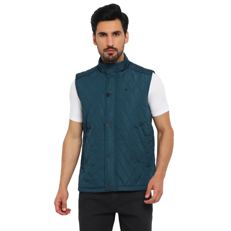 Red Chief Teal Solid Jacket for Men O8310055 815