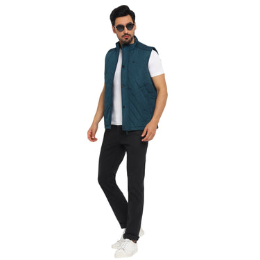Red Chief Teal Solid Jacket for Men O8310055 815