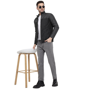 Red Chief Black Graphite Jacket for Men O8310058 G00993