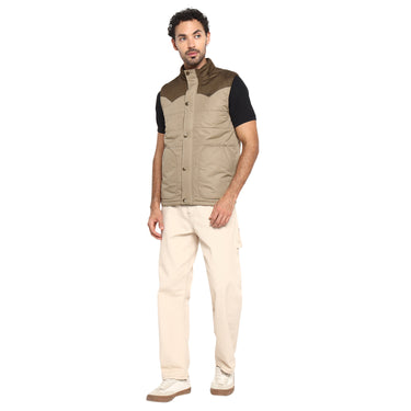 RED CHIEF Brown/Beige Polyester Jacket for Men O-8310076 073