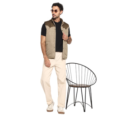 RED CHIEF Brown/Beige Polyester Jacket for Men O-8310076 073