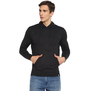 Red Chief Black Solid Sweater for Men O8410002 001