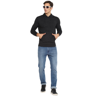 Red Chief Black Solid Sweater for Men O8410002 001