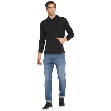Red Chief Black Solid Sweater for Men O8410002 001