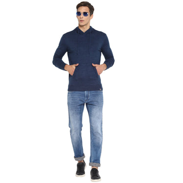 Red Chief Navy Solid Sweater for Men O8410002 156