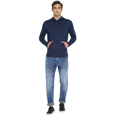 Red Chief Navy Solid Sweater for Men O8410002 156