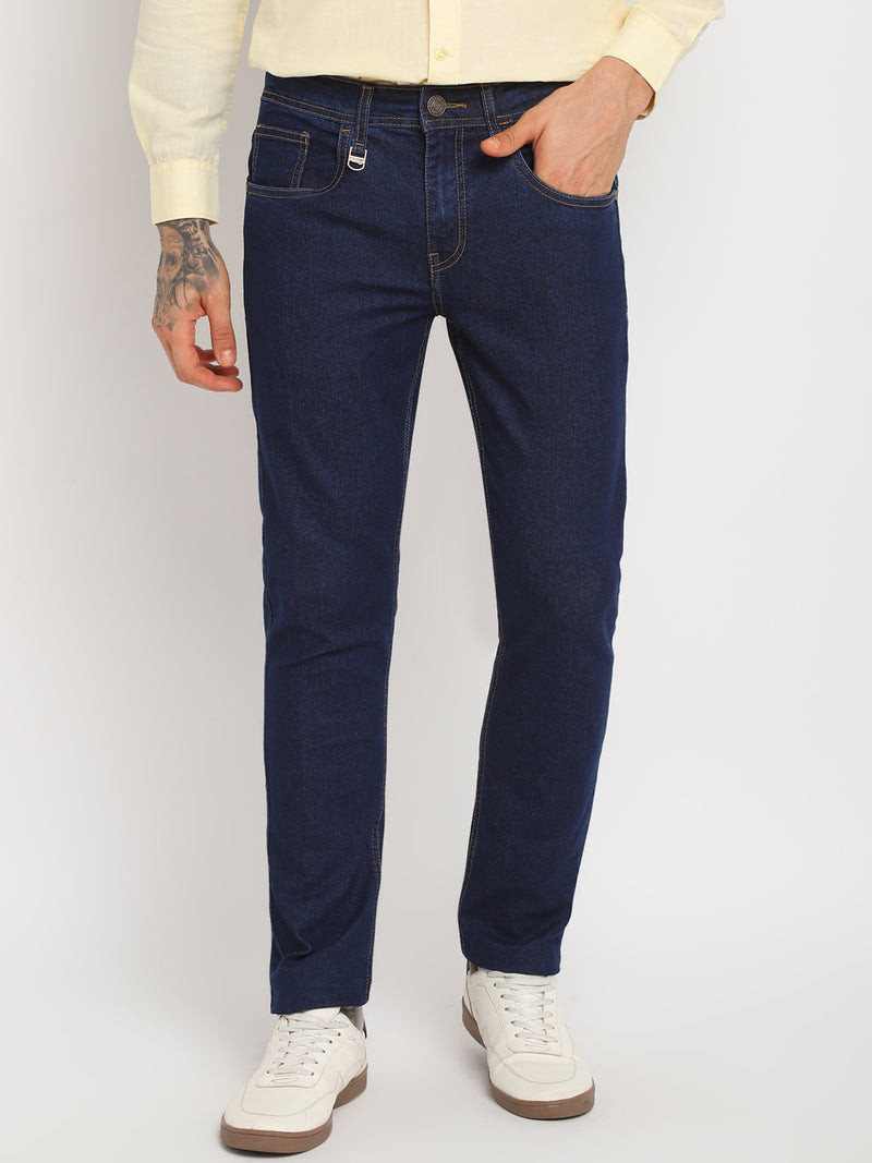 RED CHIEF Blue Cotton Poly Lycra Jeans for Men O-8560161 002