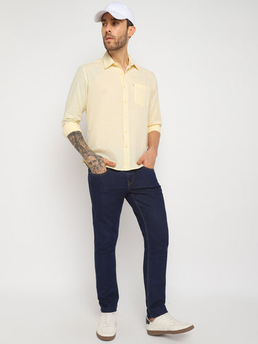 RED CHIEF Blue Cotton Poly Lycra Jeans for Men O-8560161 002