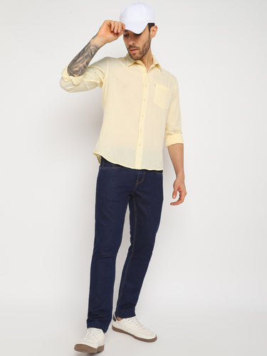 RED CHIEF Blue Cotton Poly Lycra Jeans for Men O-8560161 002