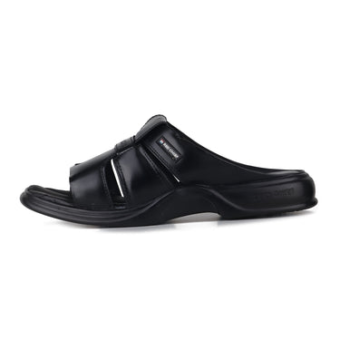 Red Chief Black Leather Formal Slipper For Men Rc0216 001