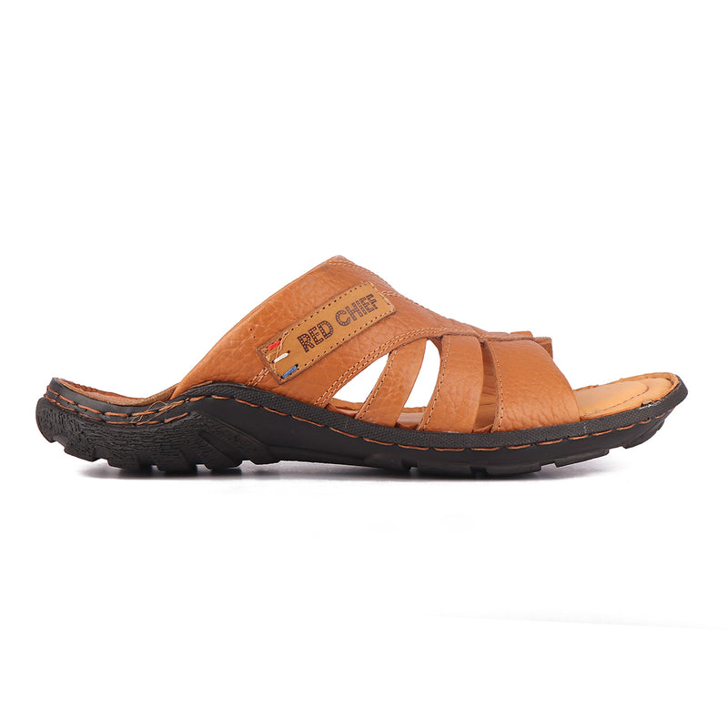RED CHIEF Elephant Tan Leather Slipper for Men RC0377 107