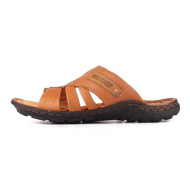 RED CHIEF Elephant Tan Leather Slipper for Men RC0377 107