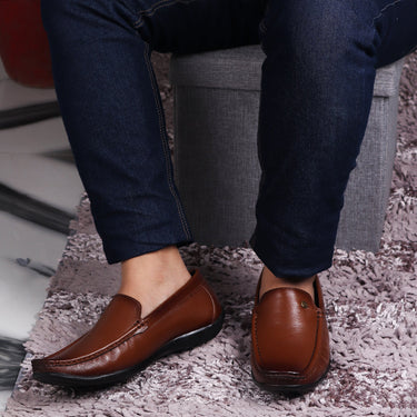 Red Chief Tan Formal Loafer Shoes for Men RC1850 006
