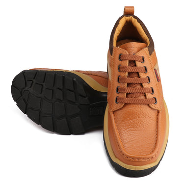 Red Chief RC2051-D  107 Men's Genuine Leather Low-Ankle Casual Shoes – Elephant Tan Color