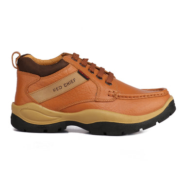 Red Chief RC2051-D  107 Men's Genuine Leather Low-Ankle Casual Shoes – Elephant Tan Color