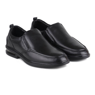 Red Chief Leather Low Ankle Slip On Black Formal Shoes For Men |RC2116 001