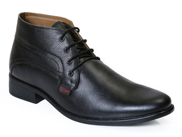 RED CHIEF Black Leather Formal Shoes for Men RC2381 001