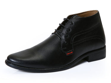 RED CHIEF Black Leather Formal Shoes for Men RC2381 001